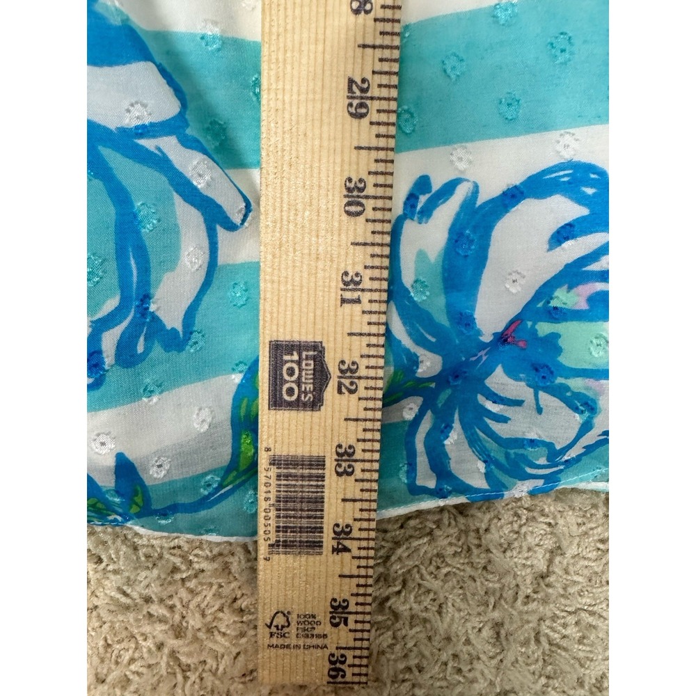 Lilly Pulitzer Roswell Dress Tossing the Line Shorely Blue Stripe Size 00 Resort - Picture 5 of 10